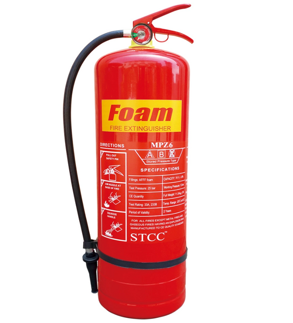 CE ISO Taşınabilir Mağaza Basınçlı Köpük / Su Yangın Söndürücü 