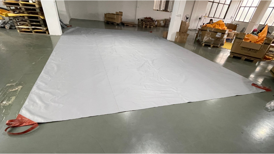 EV Araba için Lityum Pil Yangın Battaniyesi 19.8 x 26 ft Grafit Silikon Kaplı Yangın Battaniyesi