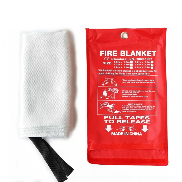 Mutfak ve Ev için 40 ' X 40 ' EN1896 Alev Geciktirici Fiberglas Acil Yangın Söndürme Battaniyeleri